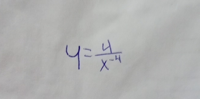 y= 4/x^(-4) 