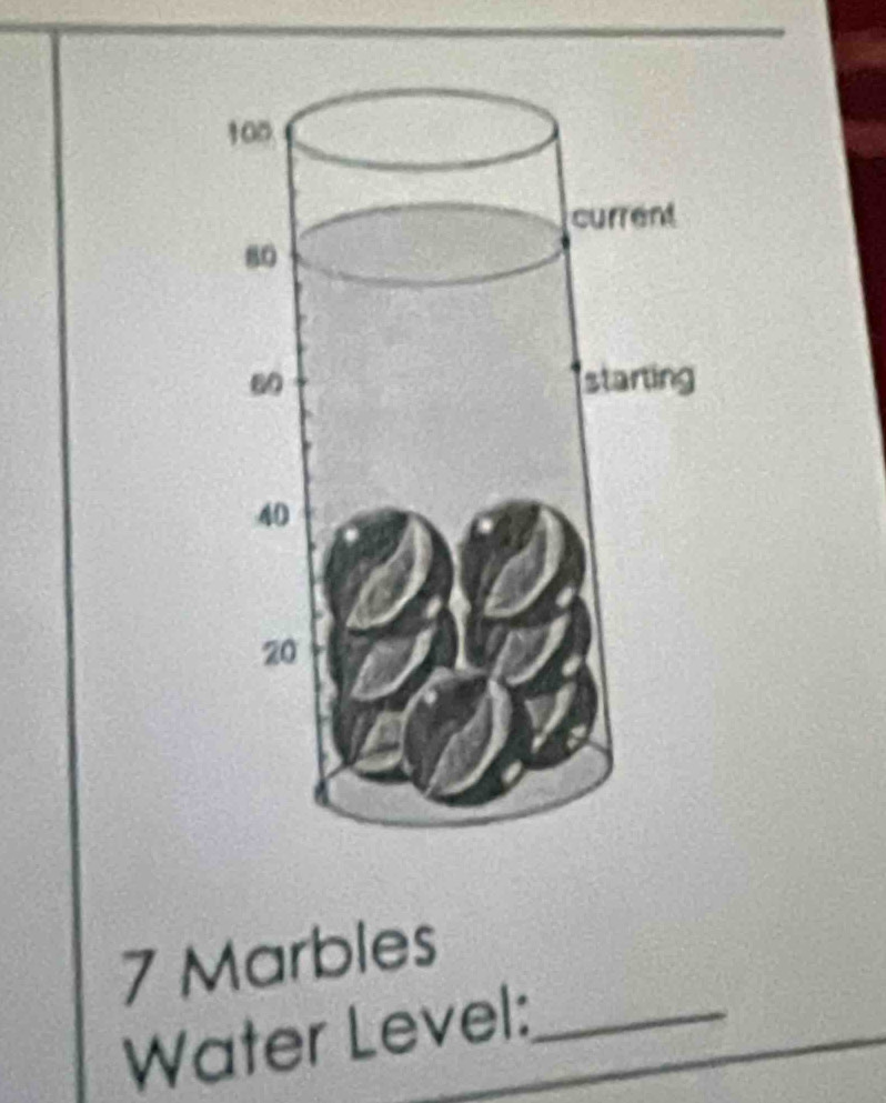 7 Marbles 
Water Level:_