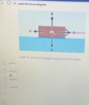 Solved: Label the force diagram. Label ''D'' on the force diagram using ...