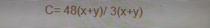 C=48(x+y)/3(x+y)