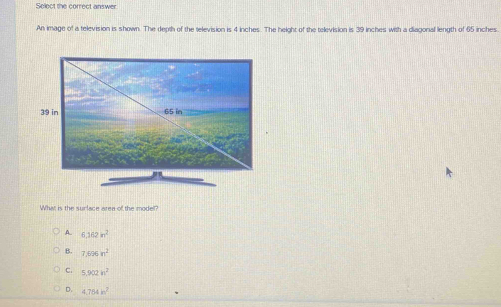 Solved: Select the correct answer. An image of a television is shown ...