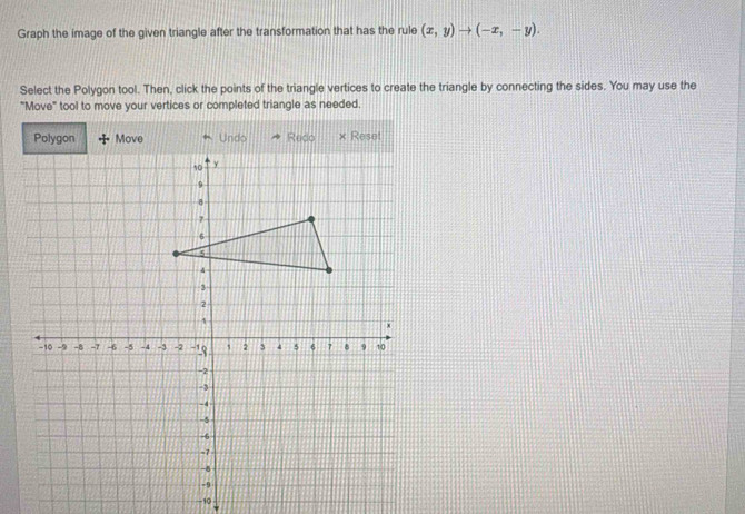 Solved: Graph the image of the given triangle after the transformation ...