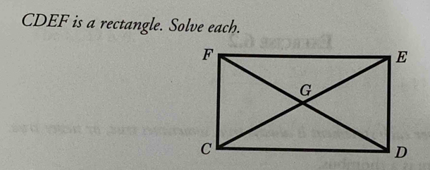 CDEF is a rectangle. Solve each.