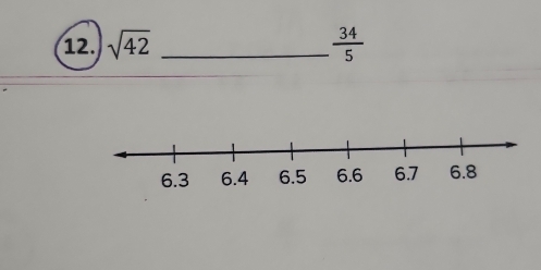 sqrt(42) _  34/5 