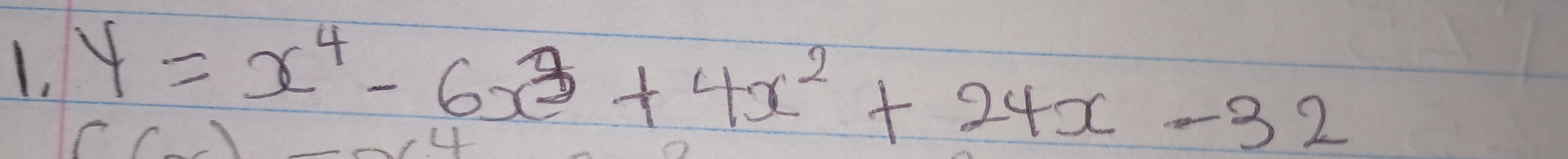 y=x^4-6x^3+4x^2+24x-32