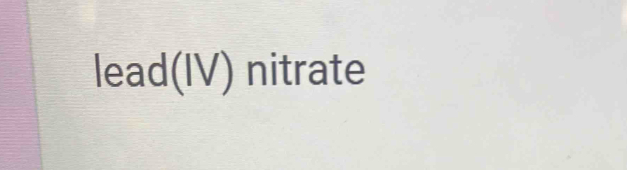 lead(IV) nitrate