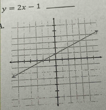 y=2x-1
A.