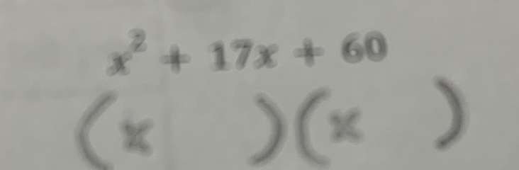 x² + 17x + 60