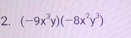 (-9x^3y)(-8x^2y^3)