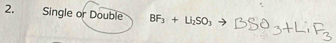 Single or Double BF_3+Li_2SO_3