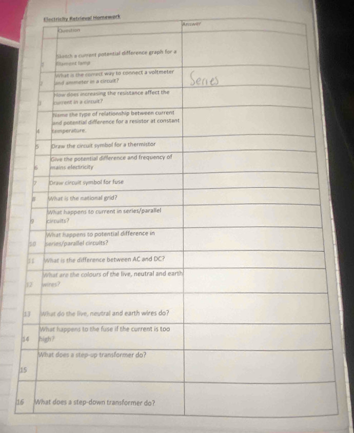 Electricity Retrieval Homework 
1 
1