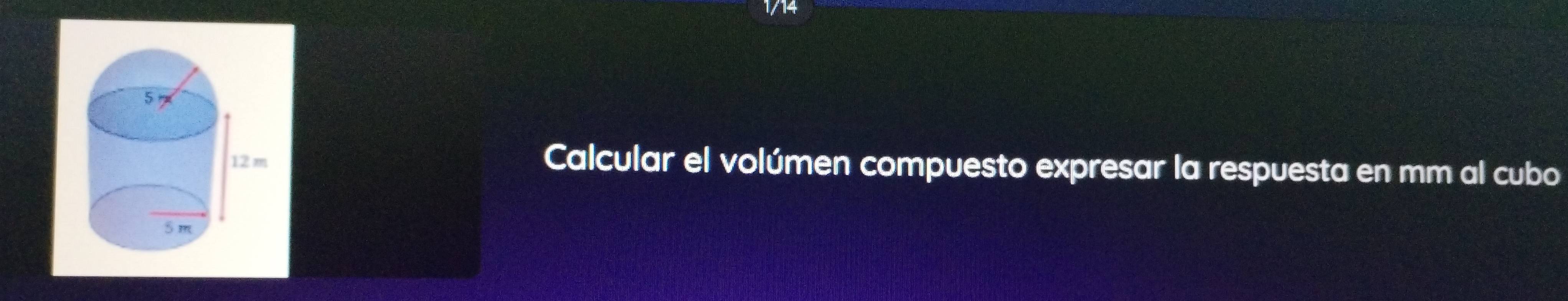 Calcular el volúmen compuesto expresar la respuesta en mm al cubo