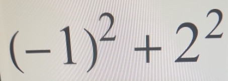 (-1)^2+2^2