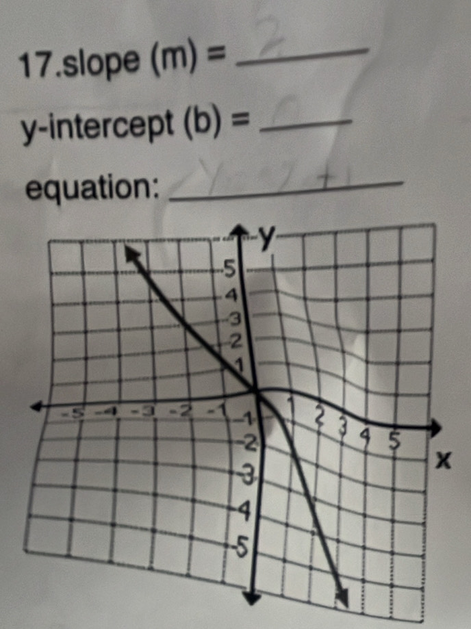 slope (m)= _ 
y-interc EP (b)= _ 
equation: 
_