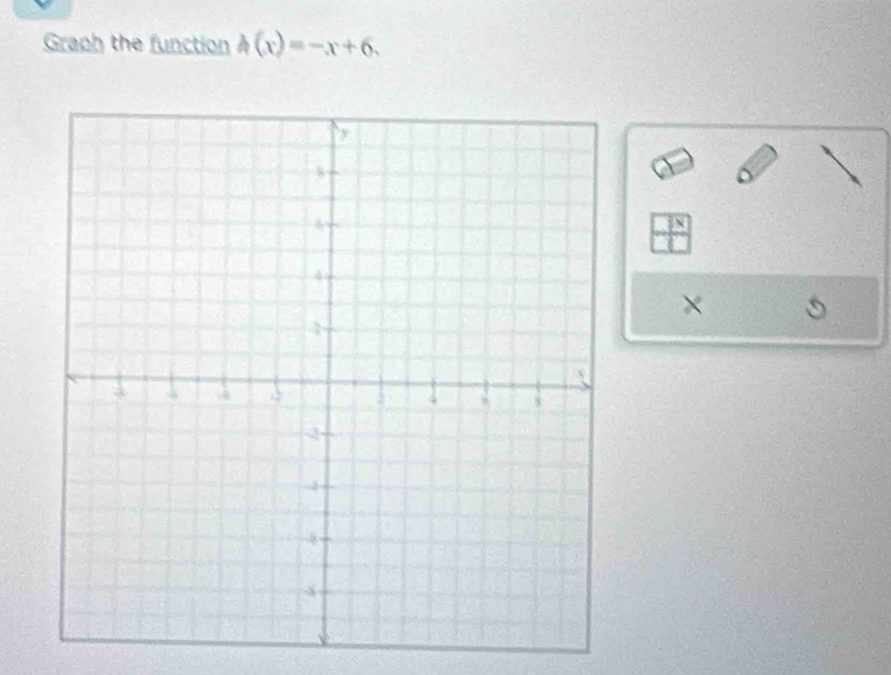 Graph the function h(x)=-x+6. 
×