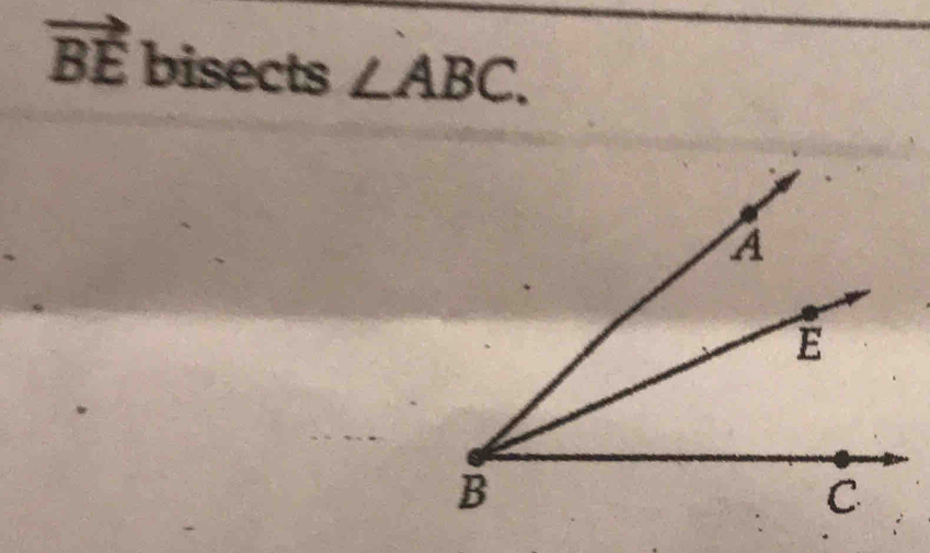 vector BE bisects ∠ ABC.