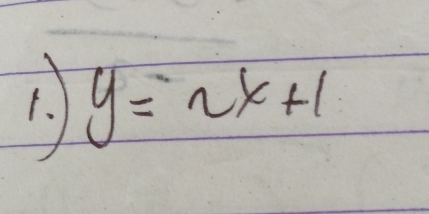 y=2x+1