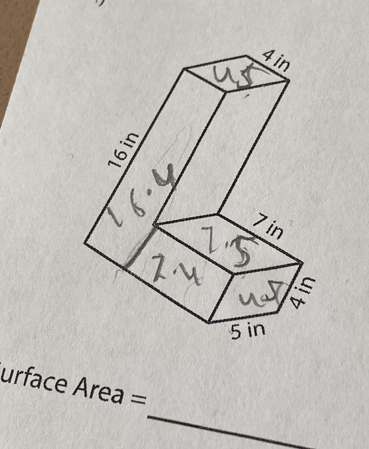 urface Area =