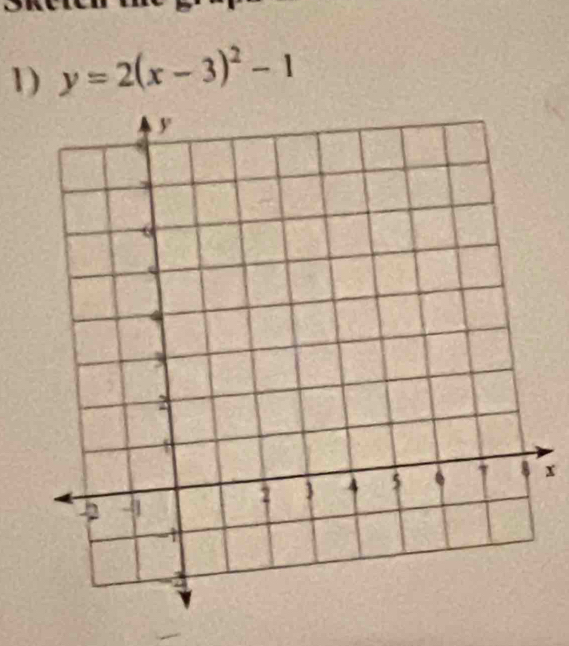 y=2(x-3)^2-1
x