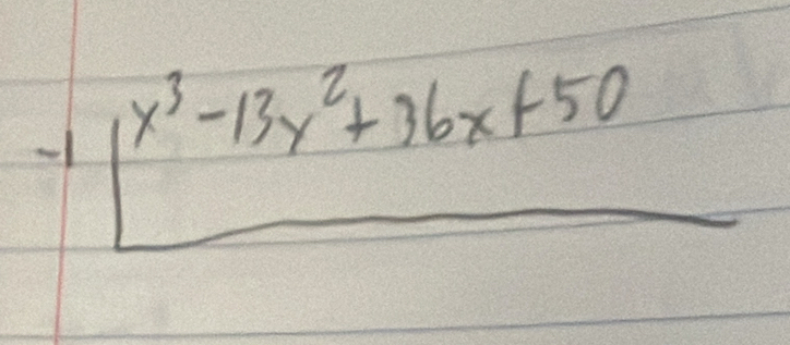 -1[x^3-13x^2+36x+50