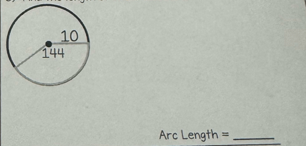 Arc Length =_