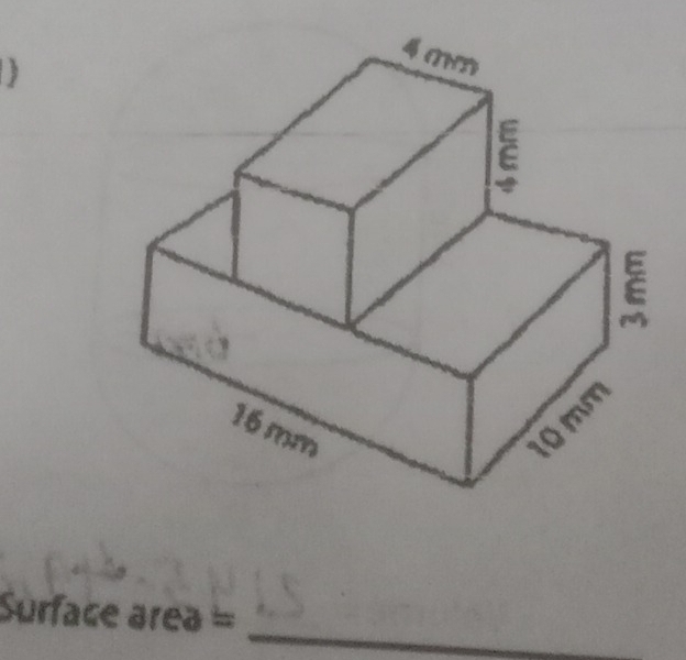 ) 
_ 
Surface a rea=