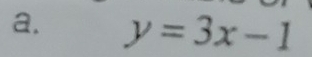 y=3x-1