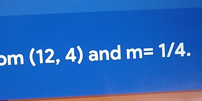 m (12,4) and m=1/4.