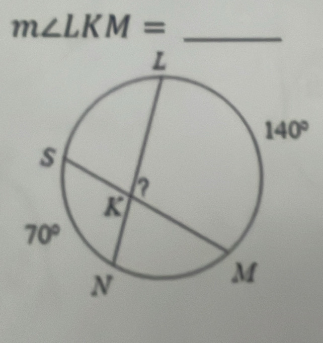 m∠ LKM= _