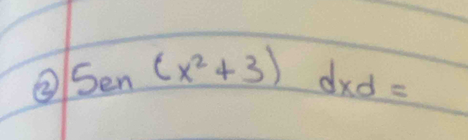 ② 5en(x^2+3)dxd=