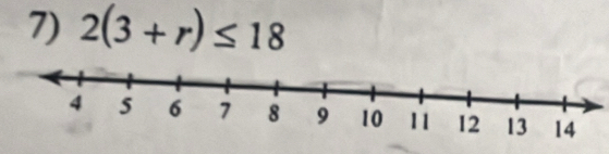 2(3+r)≤ 18