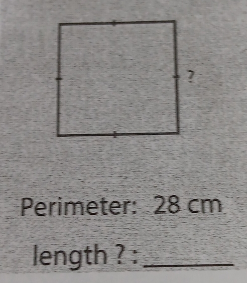 Perimeter: 28 cm
length ? :_