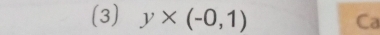 (3) y* (-0,1)
Ca