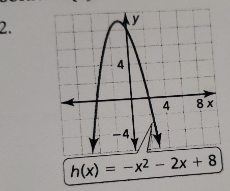 h(x)=-x^2-2x+8