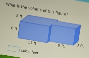 What is the volume of th
cubic feet