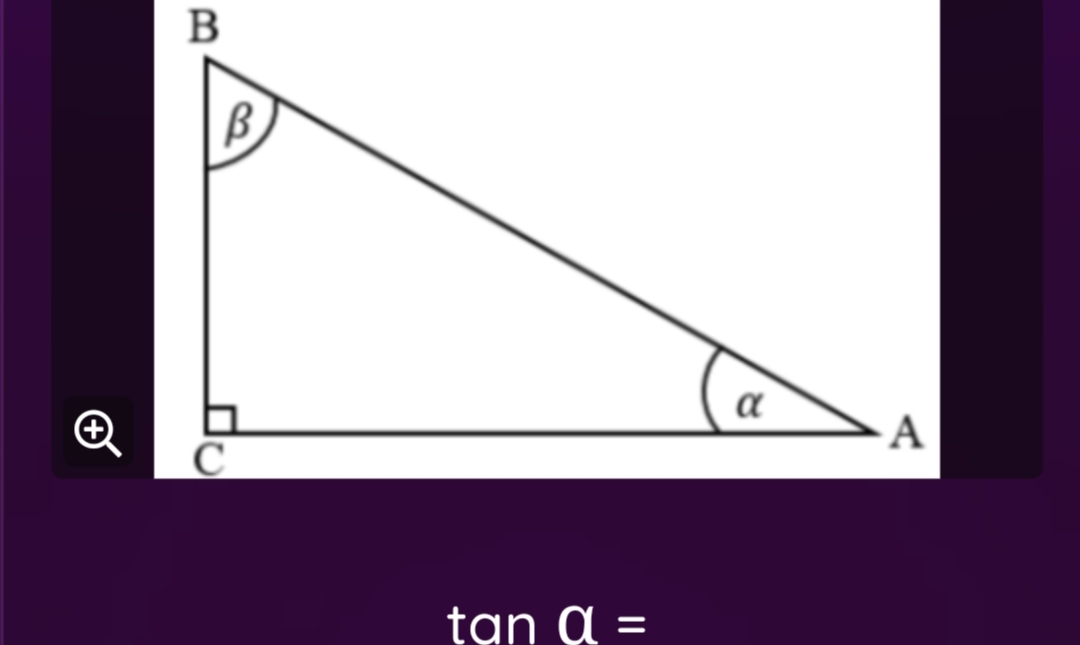 tan a=