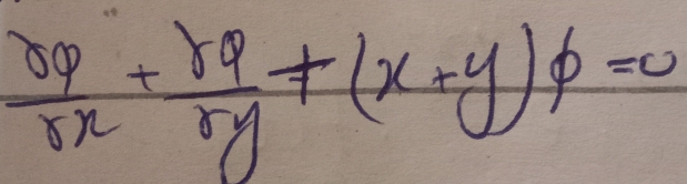  rq/rx + rq/ry +(x+y)p=0