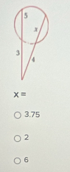 x=
3.75
2
6