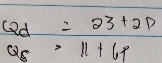 Qd=23+2D
Q_>11+6p