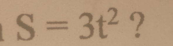 S=3t^2 ?