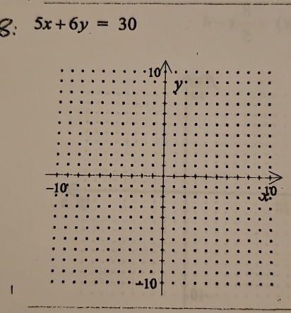 B: 5x+6y=30