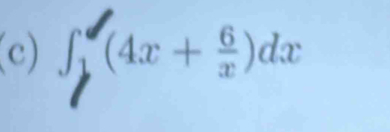 ∈t _b(4x+ 6/x )dx