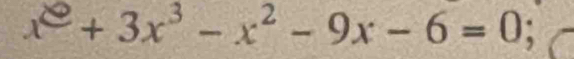 x^(otimes)+3x^3-x^2-9x-6=0;