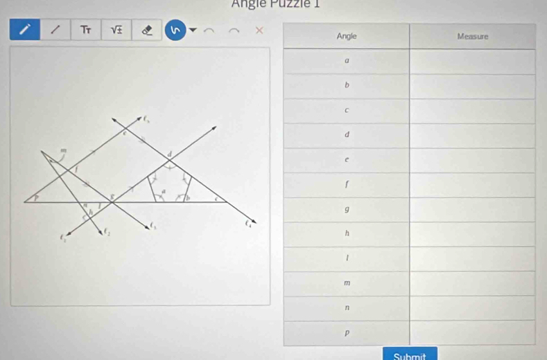 Angle Puzzie 1
i 1 Tr sqrt(± ) ×
Submit