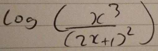 log frac (x^3(2x+1)^2)