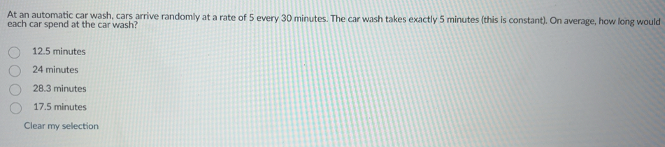 Solved: At an automatic car wash, cars arrive randomly at a rate of 5 ...