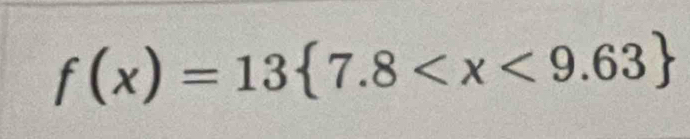 f(x)=13 7.8