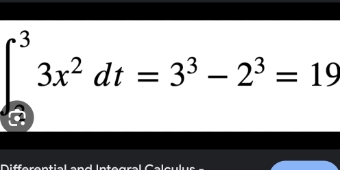 ∈t _0 enclosecircle5^33x^2dt=3^3-2^3=19