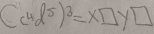 (c^4d^5)^3=x□ y□