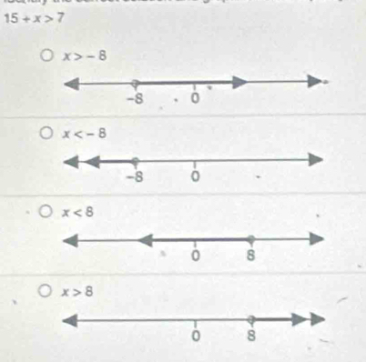 15+x>7
x>-8
x